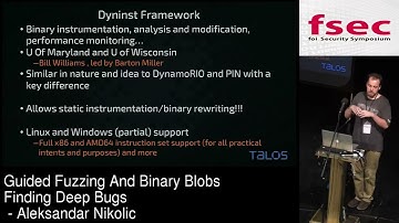 Aleksandar Nikolic   Guided Fuzzing And Binary Blobs