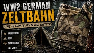 WWII German Zeltbahn: Tent, Rain Poncho, & Camouflage!!!