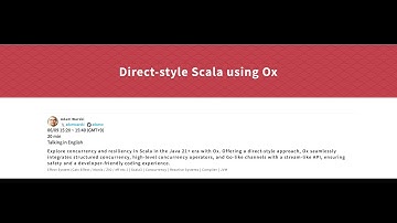 Direct style Scala using Ox by Adam Warski