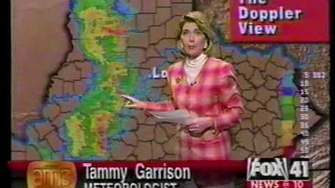 WDRB-TV 1997: Tammy Garrison Tornado Warning cut-ins