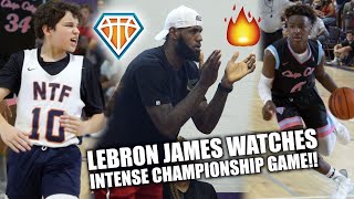 LeBron Watches CRAZY UPSET in Championship Game!! Bronny, Jahzare \& Gabe Cupps vs NASTY Nike Team FL