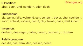 Konjunktionen - Beispiele - weil, dass, denn, deshalb, trotzdem, ...
