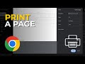How to Print a Page in Chrome Browser