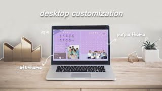 how to make your laptop/pc aesthetic 💜 (BTS THEME) *no rainmeter