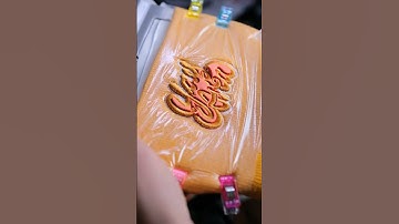 Embroidering a beanie