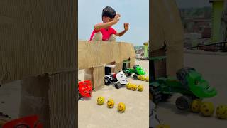 Rc tractor and Jcb #tractor #minitractor #rctruck #rccar #jcb3dx #jcbvideo #johndeere #hulk #shorts