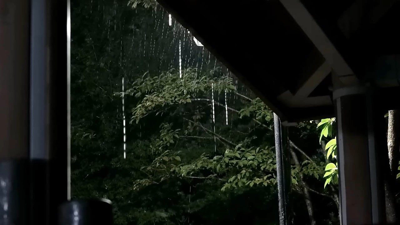 Lluvia Fuerte Por La Noche Para Dormir Enseguida ⚡Sonidos Relajantes De Gotas De Lluvia