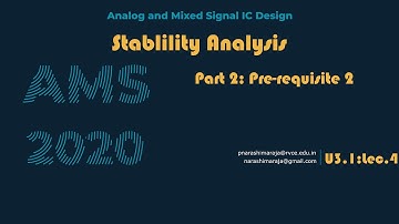 Stability Analysis  Prerequisite  2