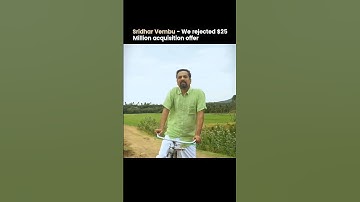 Zoho rejected $25 Million offer | #shorts #viral #trending #zoho #sridharvembu #youtubeshorts