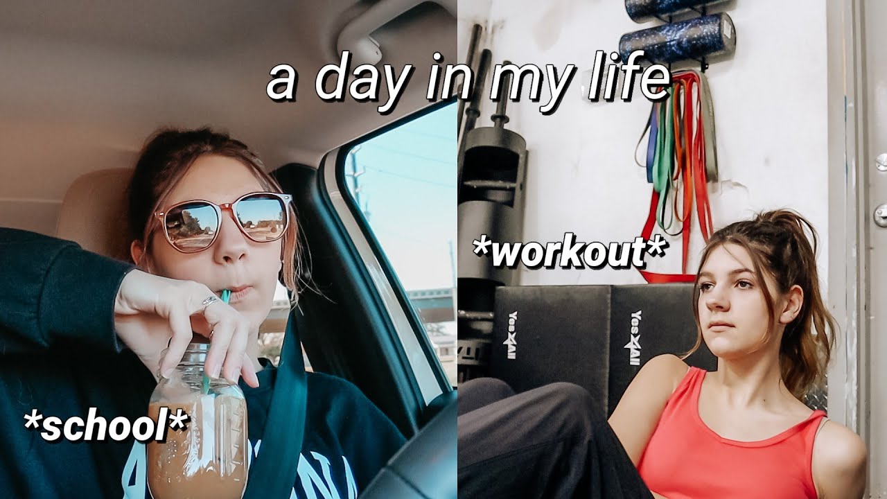 my gym + school day in my life! AM-PM!