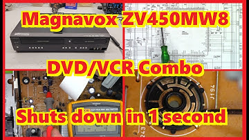 Magnavox ZV450MW8 DVD/VCR power turns off after 1 second
