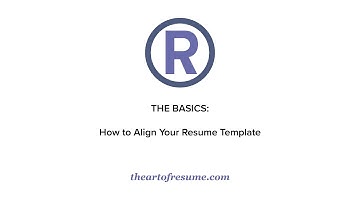 The Art of Resume Template | Aligning Your Resume Template (Microsoft Word)