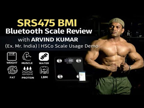 Use a customised scale with an app and printer 3 SRS475 BMI Bluetooth scale review and usage demo