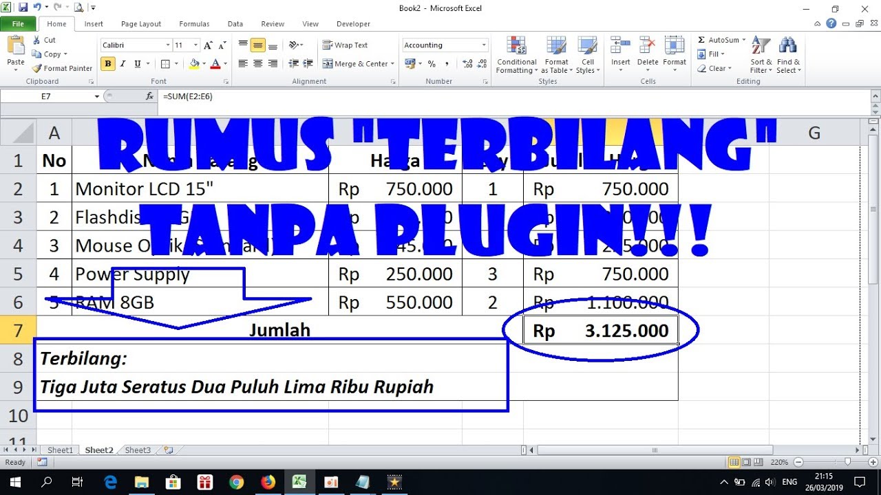 √ Cara Membuat Rumus Terbilang Di Excel Terlengkap