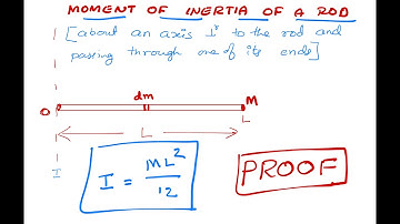 Moment of Inertia of a rod about an axis perpendicular to the rod and passing through one of its end