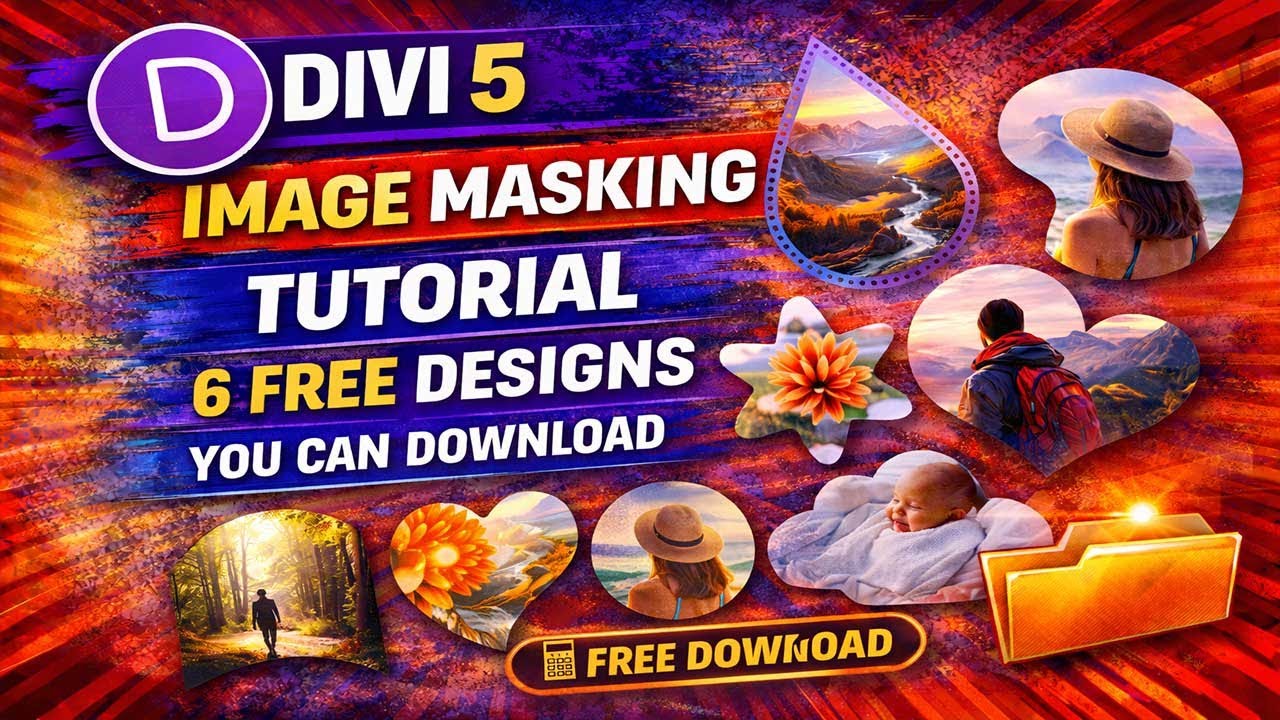 Divi 5 Image Masking Tutorial – 6 Free Designs You Can Download - YouTube