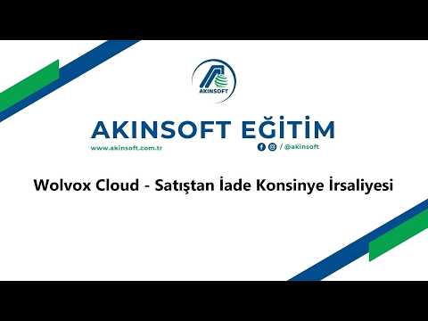 WolvoxCloud - Satıştan İade Konsinye İrsaliyesi