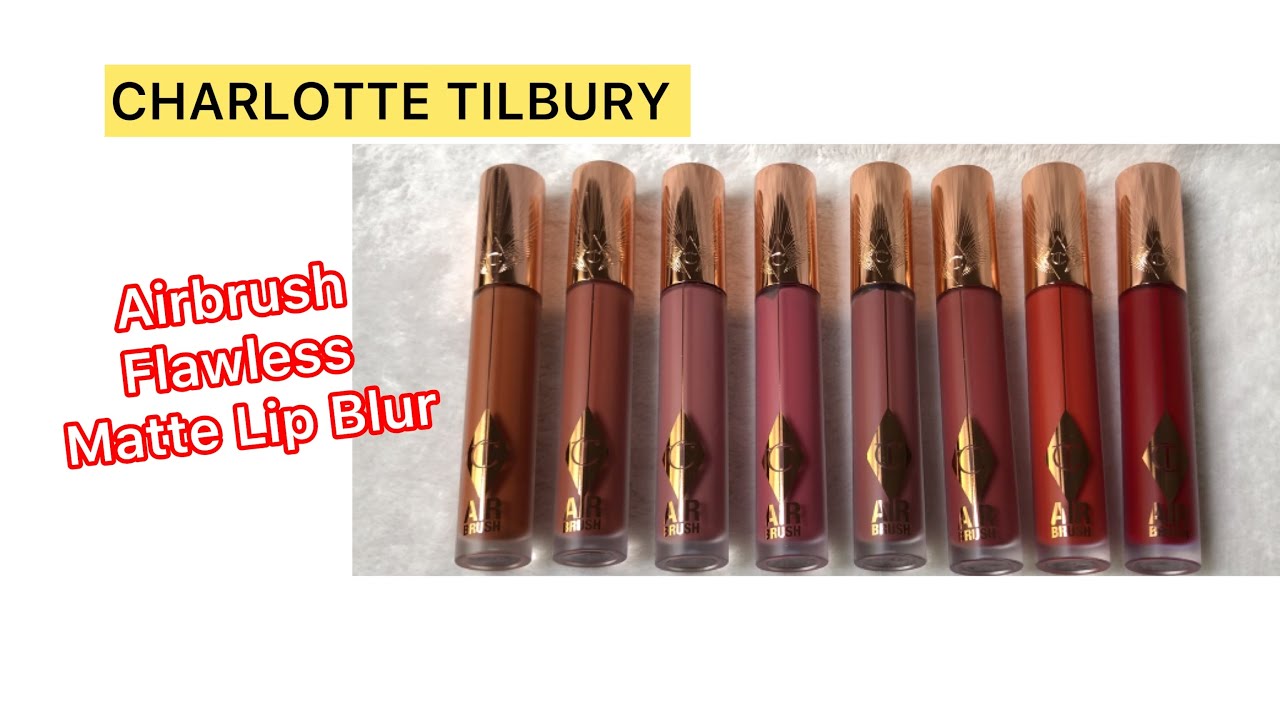 CHARLOTTE TILBURY | AirBrush Flawless Matte Lip Blur Liquid Lipstick | Lip Swatches