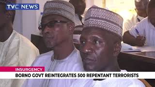 (WATCH) Borno State Govt Reintegrates 500 Repentant Terrorists