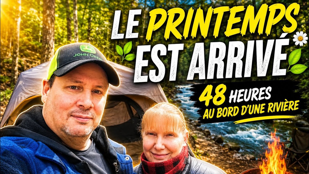 48 heures en camping isolé sur le bord d'une charmante rivière