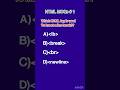 HTML5 From beginner to Advanced level MCQs #html#html5#programming#codewithme#dailymcqs