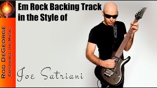 Joe Satriani Style Rock Backing Track in Em (Mr  E  Train by Rod DeGeorge) chords