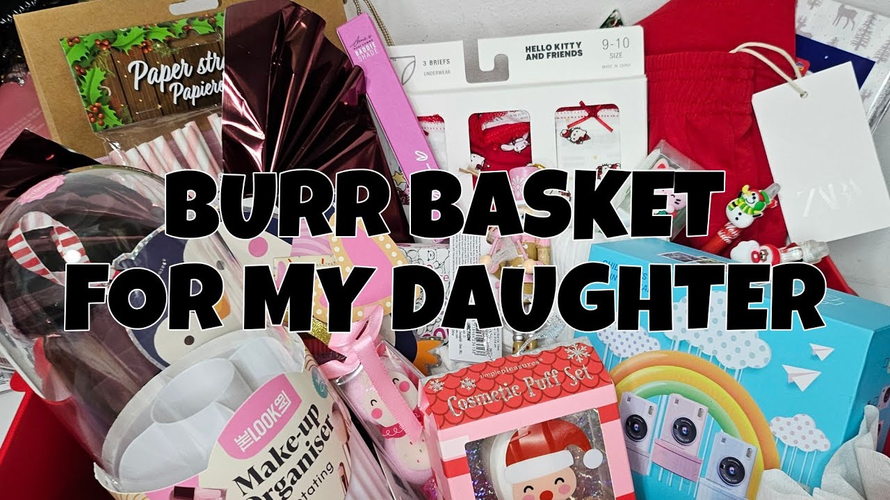 MAKE A BURR BASKET FOR MY DAUGHTER |BURR BASKET WITE ME  RED AND PINK EDITION | CESTINO NATALE 🎁🎅
