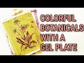 Colorful botanical monoprints with a gel plate