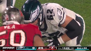 Jason Kelce & Landon Dickerson vs Vita Vea (2023-24 Wildcard) | OL vs DL Matchup