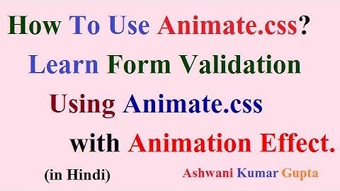 Learn Animate.css in Hindi | URDU..