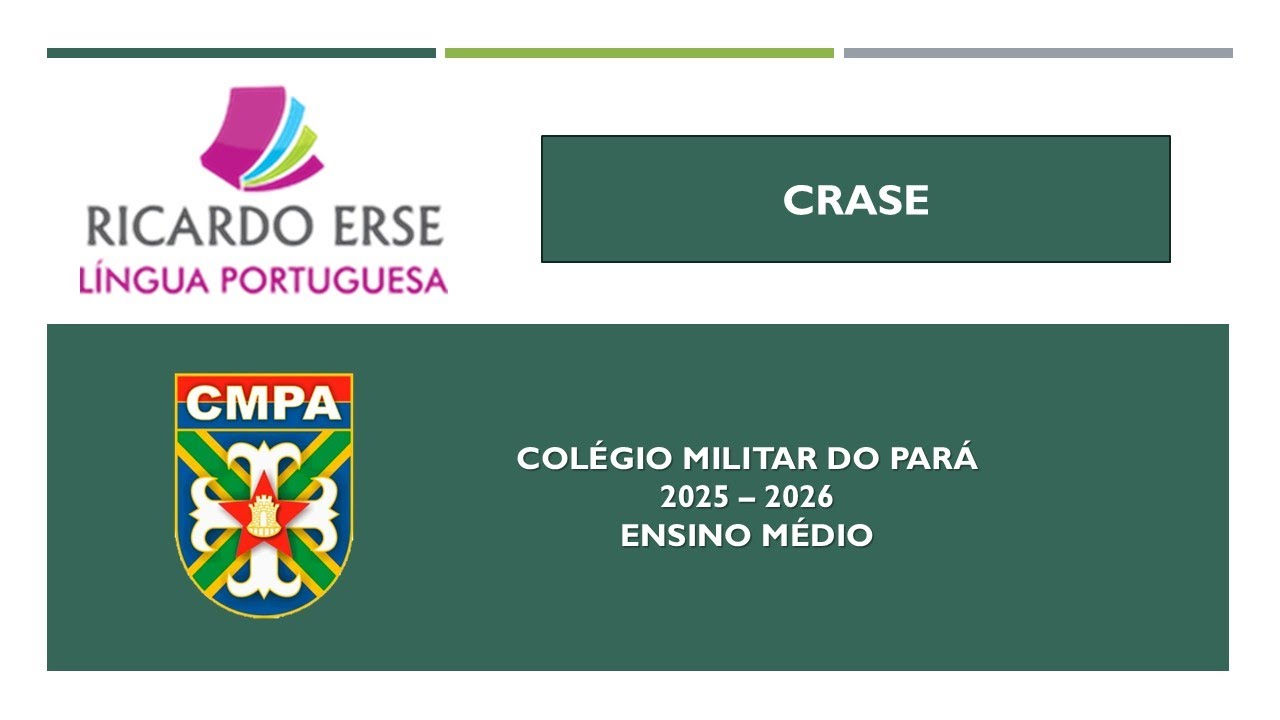 RICARDO ERSE   MILITAR 2026   MÉDIO   CRASE