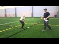 Youth football clinic dB drills