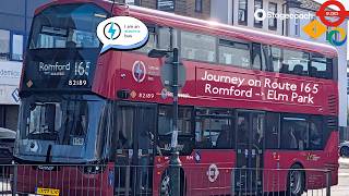 (New Allocation) Journey on Bus Route 165 Stagecoach London 82189, LX75 ZJO.