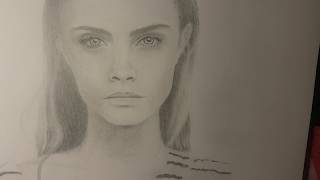 Cara delevingne time-lapse drawing