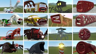 Monster Battle: Thomas Train Family, Bus Eater, Bloop, Train Eater, Megahorn HouseHad | Garry's Mod!