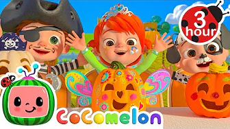Family Pumpkin Halloween Song 🎃 CoComelon Nursery Rhymes & Kids Songs | 3 HOURS | After School Club