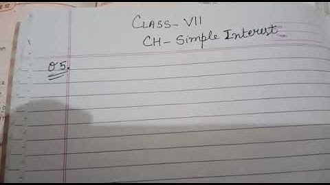 Q5,6 of ch-10 Simple interest class VII Maths by love with mathematics