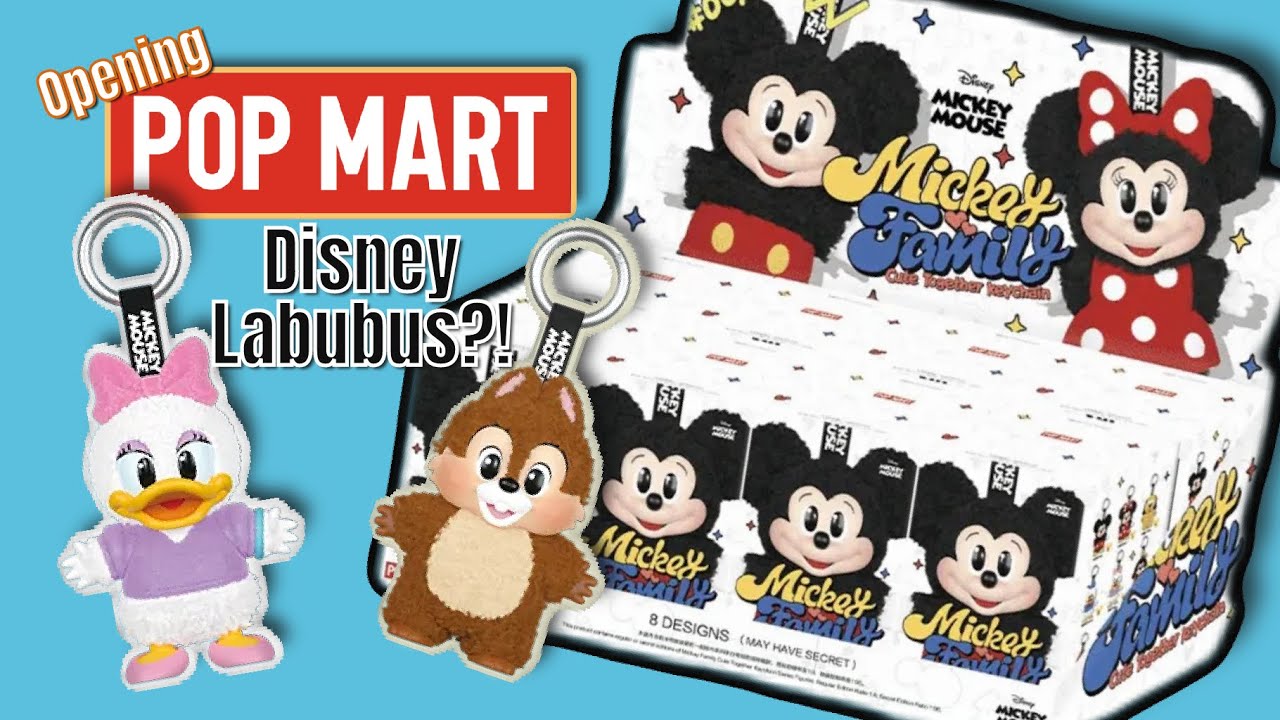POPMART LABUBU。WACKY MART,Mickey FAMILY Pop Mart Disney Mickey Family Labubu Mystery Blind Box