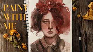 Finding art inspiration in daily life | Relaxing ASMR watercolor painting + drawing