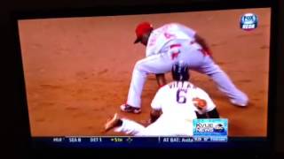 The Famous Baseball BUTT slide!! (Houston vs Cincinatti) 2013