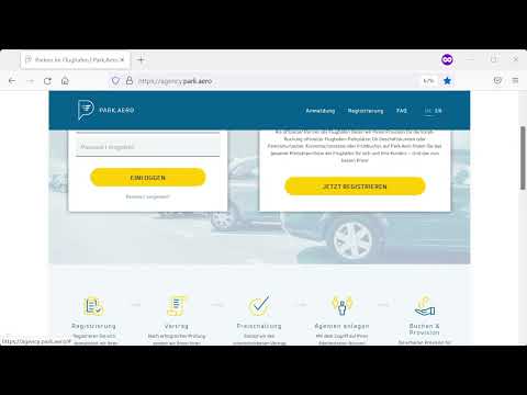 Park.Aero - Partner Portal Registrierung