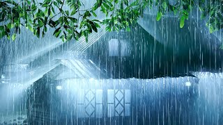 🎧Listen in 3 Minutes To Fall Asleep Fast | Refreshing Heavy Rain on Tin Roof \u0026 Loud Thunder at Night