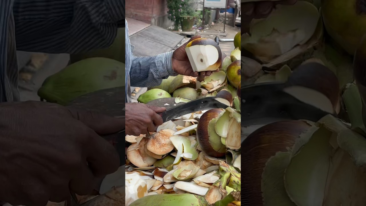 fastest ice  apple cutting skills | 