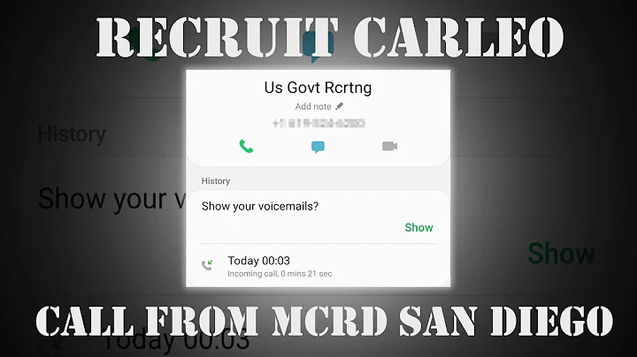 Daniel's Call from MCRD San Diego