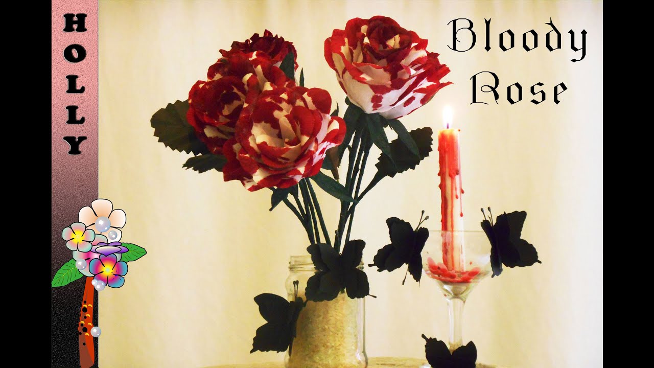 Paper Flower Tutorial For Halloween Decoration