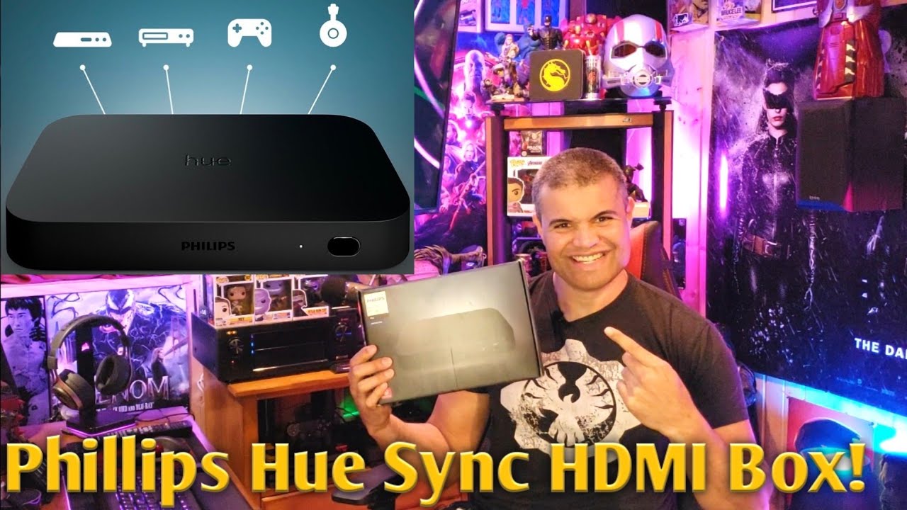Philips Hue Play Hdmi Sync Box Setup: Hue Sync App, Light Demo, Google  Assistant and Tv Remote Setup 