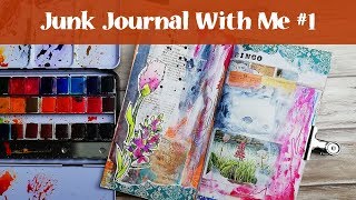 Junk Journal with Me - Process in my Traveler's Notebook #1