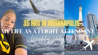 My Life As a Flight Attendant | 35 HRS in Indy + Dr. Visits + new furniture