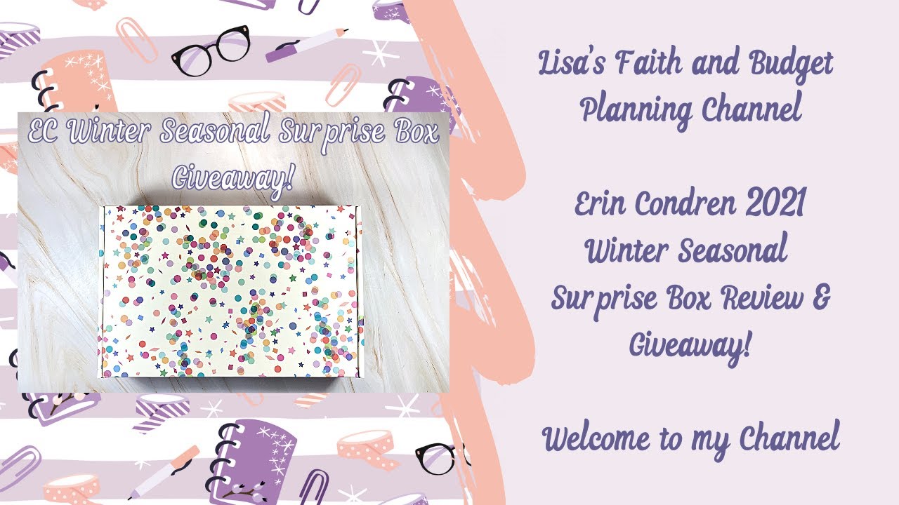 Erin Condren Winter Seasonal Surprise Box 2021 Review and Giveaway!