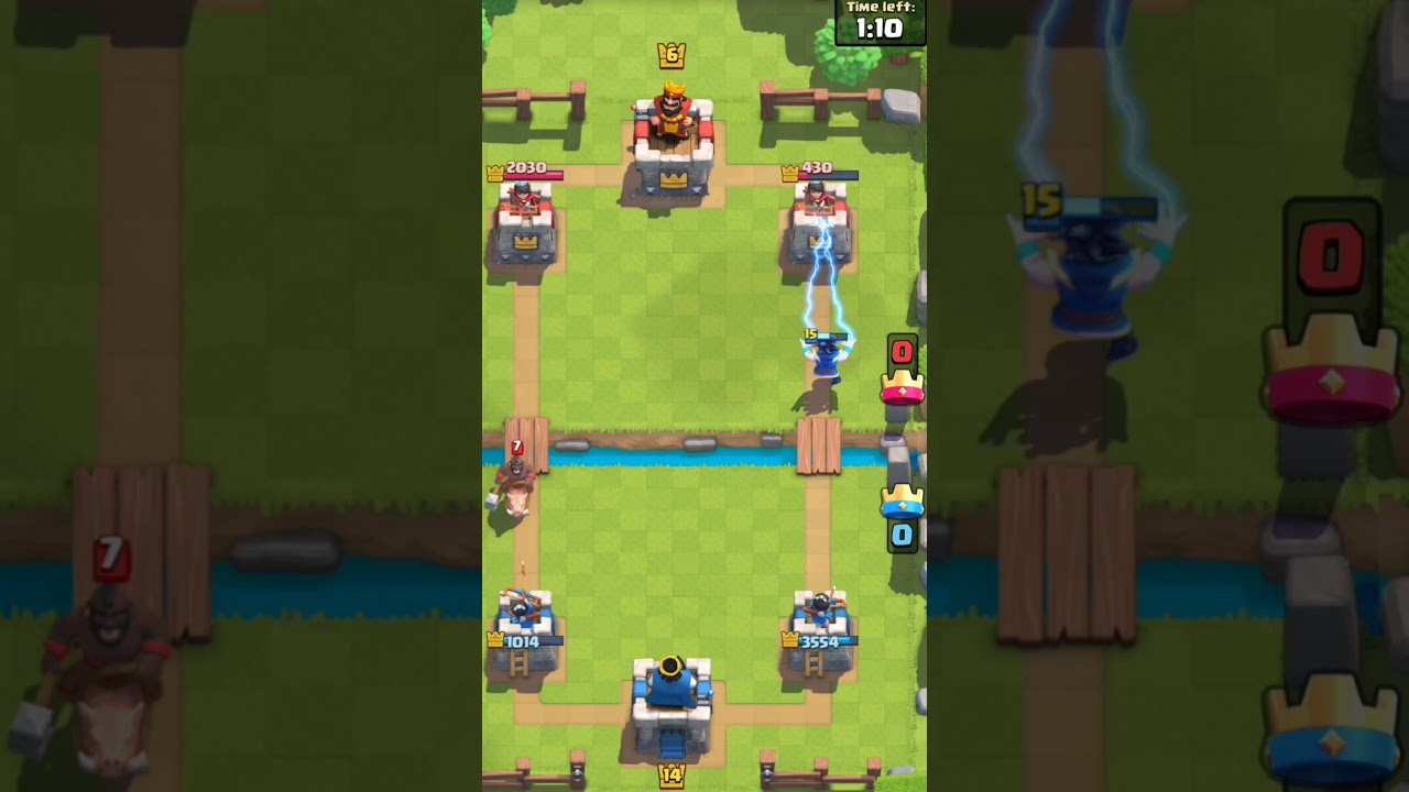 Level 15 Electro Wizard vs Level 6 Tower - Clash Royale